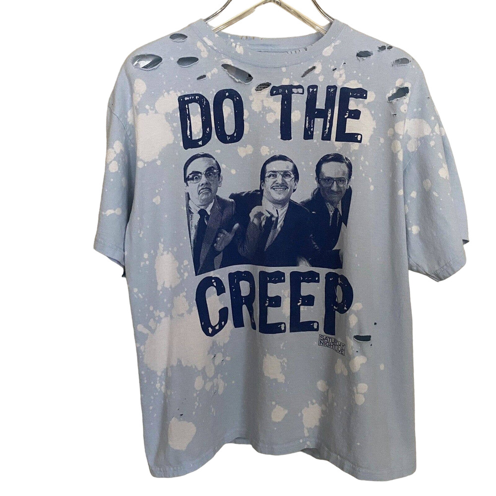 Saturday Night Live Do The Creep Unisex Upcycled Bleached T-Shirt - Size XL